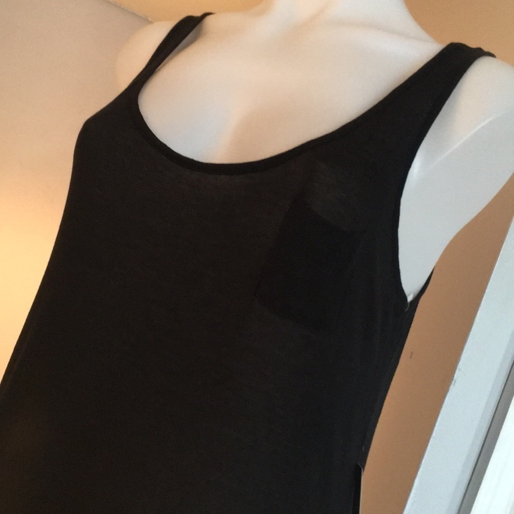 NWT NY & Company Black Light Loose Maxi Dress Casual chic Travel Basic Essential - Picture 4 of 7